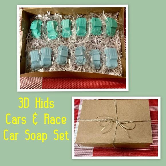 3D Kids Cars & Race Car Soap Set - Picture 1 of 1